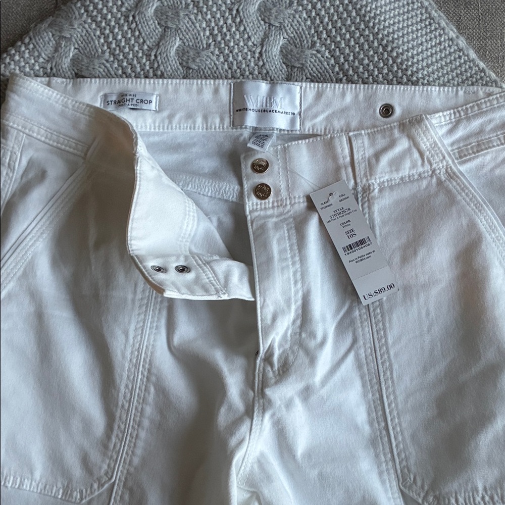 White House Black Market White Straight pants Size 10